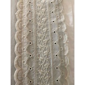 jcpenney beige Embroidered Eyelet Lace king flat sheet 100% Cotton